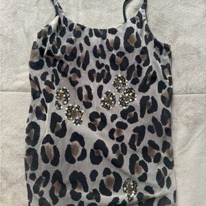 Leopard Print Sequin Cami